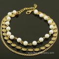 Fashion Bohemia Handmade Beaded Sequined Bare Chain Multilayer Anklet